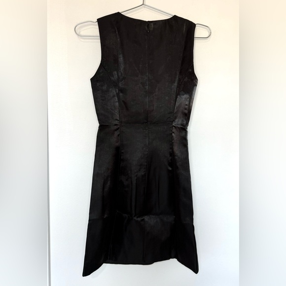 Amanda Uprichard NWT Black Puzzle Lame Shiny Sheath Mini Dress - Picture 8 of 9